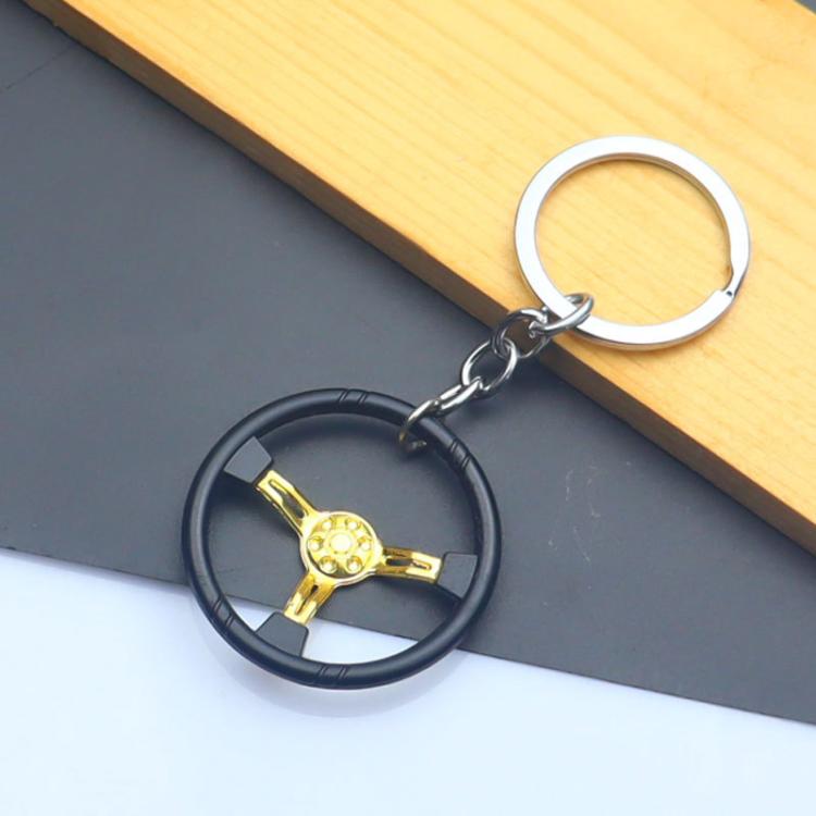 Car Steering Wheel Keychain Removable Key Pendant