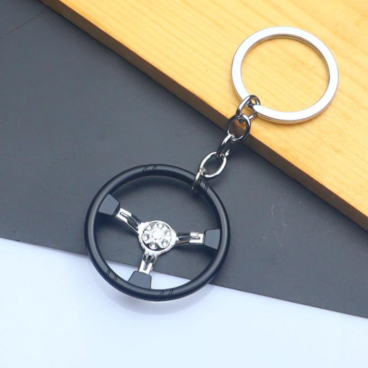 Car Steering Wheel Keychain Removable Key Pendant