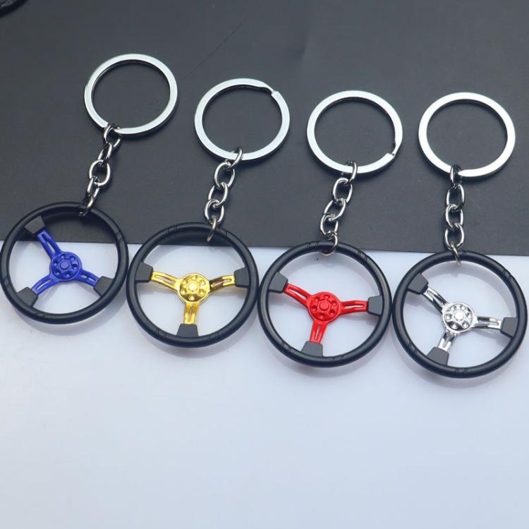 Car Steering Wheel Keychain Removable Key Pendant