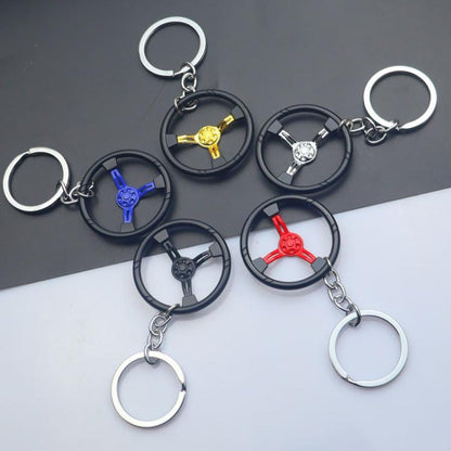 Car Steering Wheel Keychain Removable Key Pendant