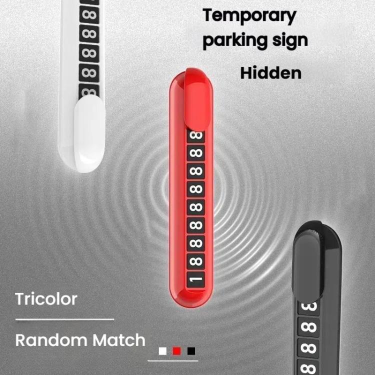 Car Temporary Parking License Plate Luminous Hidden Parking Phone Number Plate