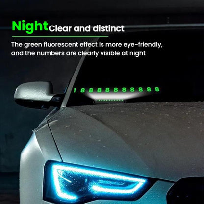 Car Temporary Parking License Plate Luminous Hidden Parking Phone Number Plate