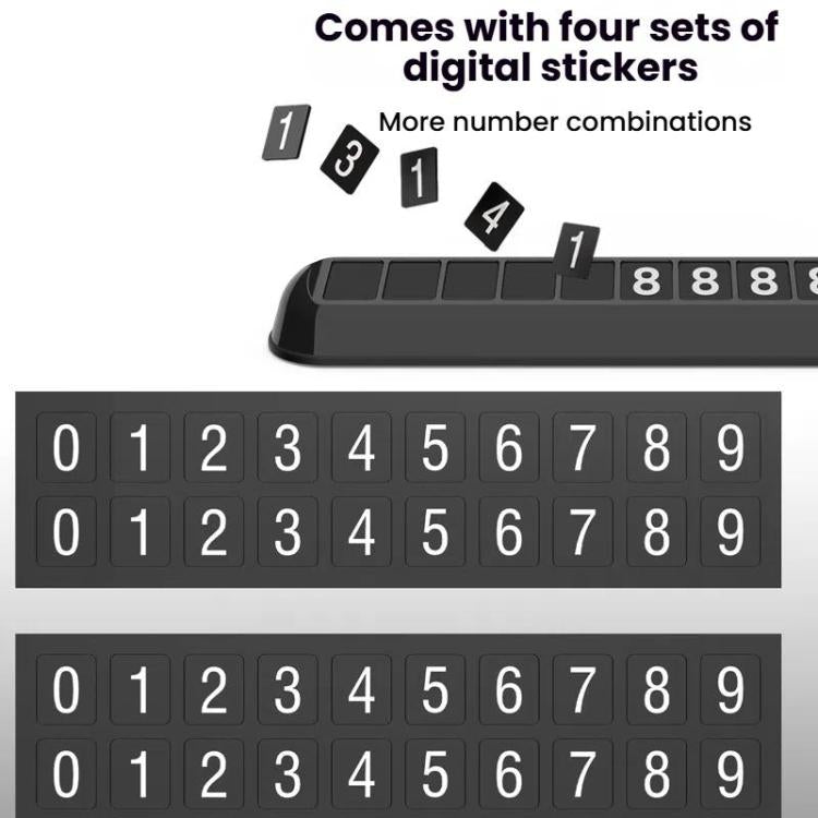 Car Temporary Parking License Plate Luminous Hidden Parking Phone Number Plate