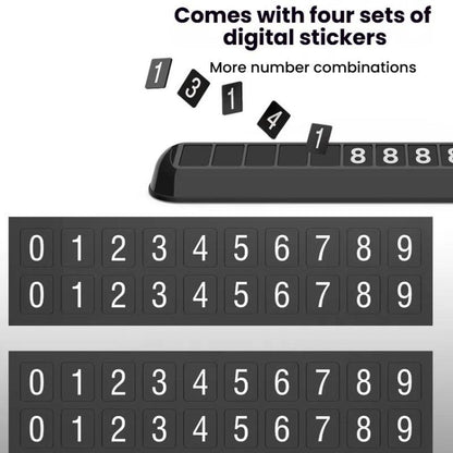 Car Temporary Parking License Plate Luminous Hidden Parking Phone Number Plate