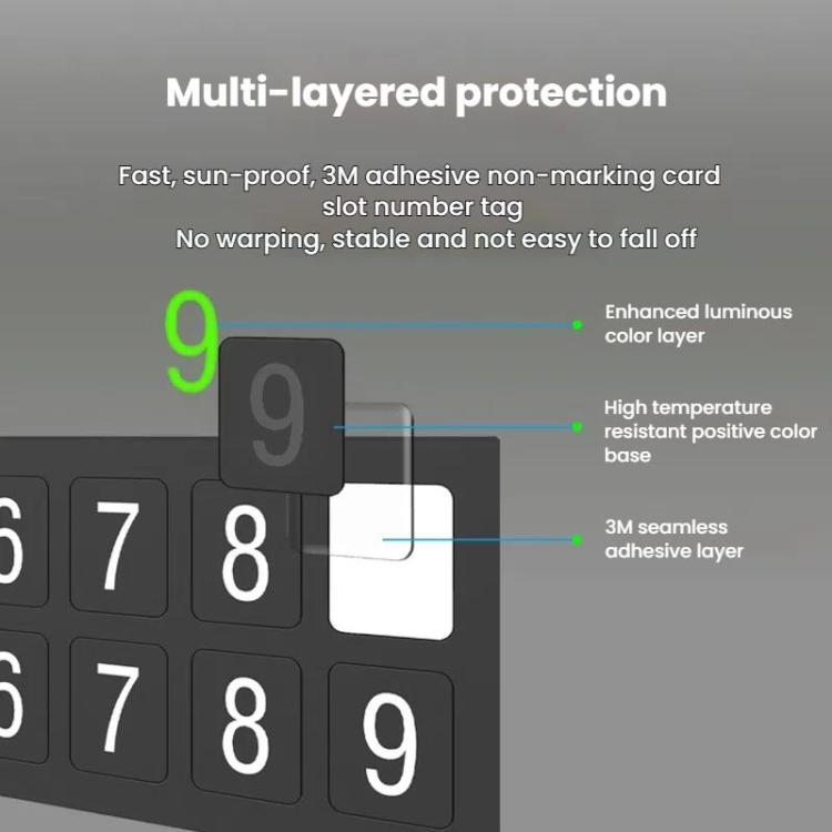 Car Temporary Parking License Plate Luminous Hidden Parking Phone Number Plate