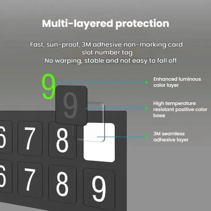 Car Temporary Parking License Plate Luminous Hidden Parking Phone Number Plate