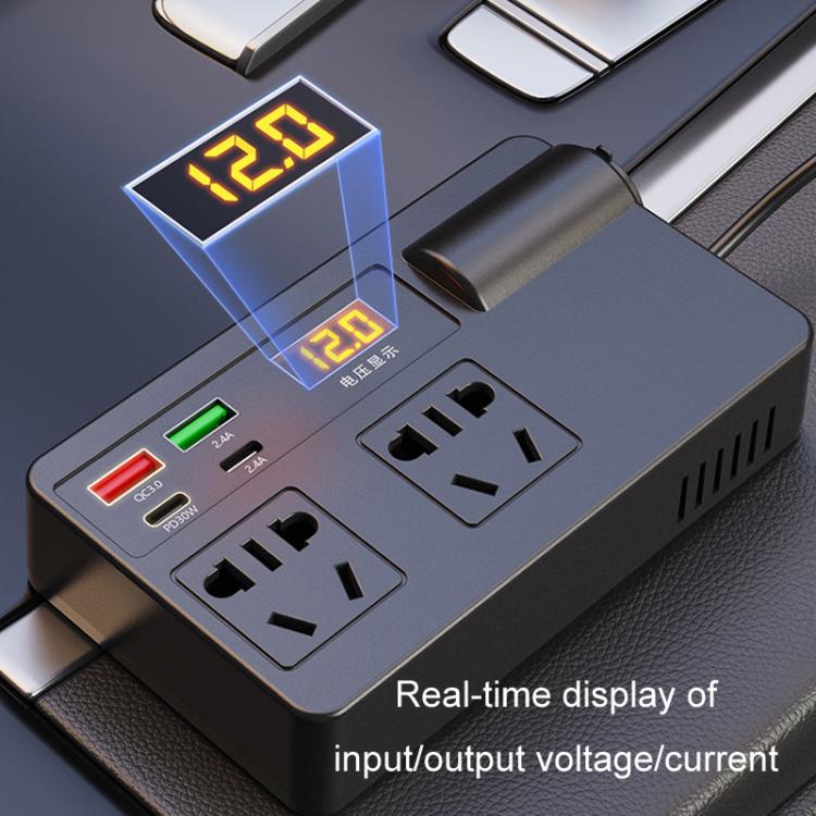 12V24V To 220V Car Multi-Function Inverter Socket Fast Charger