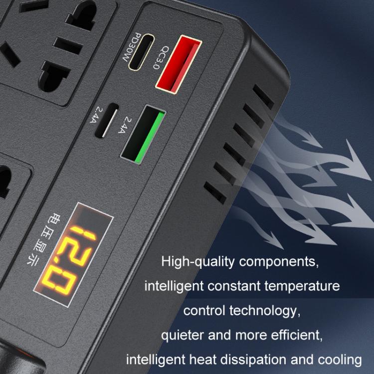 12V24V To 220V Car Multi-Function Inverter Socket Fast Charger