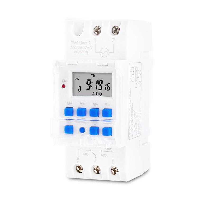 16A  1 Second Interval Programmable Digital Timer Switch 7 Days Auto ON OFF Din Rail Mounted, SINOTIMER TM919sA-2 220VAC, SINOTIMER TM919sA-1 110VAC