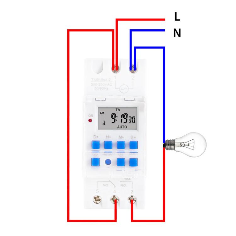 16A  1 Second Interval Programmable Digital Timer Switch 7 Days Auto ON OFF Din Rail Mounted, SINOTIMER TM919sA-2 220VAC, SINOTIMER TM919sA-1 110VAC