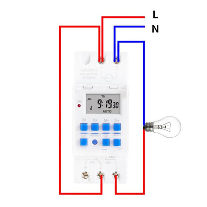 16A  1 Second Interval Programmable Digital Timer Switch 7 Days Auto ON OFF Din Rail Mounted, SINOTIMER TM919sA-2 220VAC, SINOTIMER TM919sA-1 110VAC