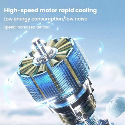 100-gear High Speed Handheld Fan Mini USB Rechargeable Foldable Portable Turbo Small Fan With Cooling