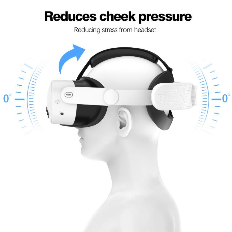For Meta Quest 3S VR Headset Elite Head Strap Adjustable Comfort Decompression Headband