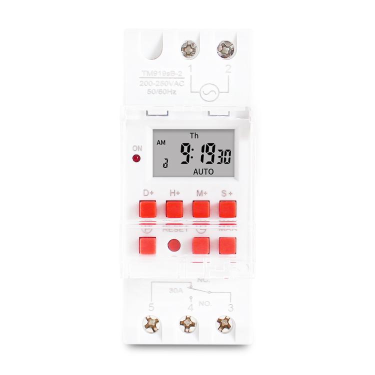 SINOTIMER TM919sB 220V 30A 1 Second Interval 7-Day Programmable Timer Din Rail Mounted
