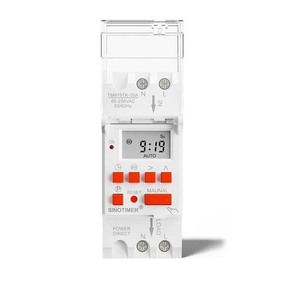 85-265VAC Astronomical Time Switch For Automatic Calculation Of Sunrise And Sunset In Latitude And Longitude, SINOTIMER  TM919TK-16A, SINOTIMER  TM919TK-30A