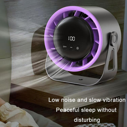 100-Gear High-Speed Circulating Fan Rechargeable Desktop Digital Display Turbo Wall-Mounted Fan, White, Gray, Clip White, Clip Gray