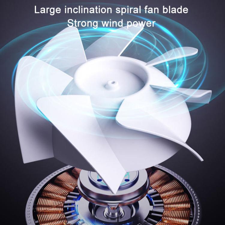 100-Gear High-Speed Circulating Fan Rechargeable Desktop Digital Display Turbo Wall-Mounted Fan, White, Gray, Clip White, Clip Gray
