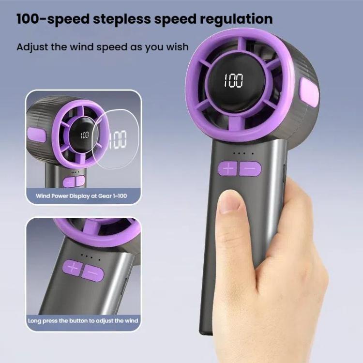 100-speed High Speed Digital Display Fan USB Portable Handheld Small Fan