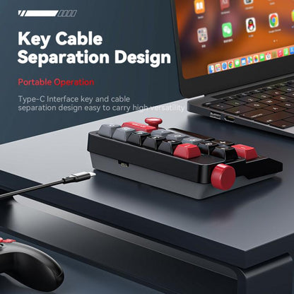 MKESPN RGB Hot Swap Wired Mechanical Keyboard Rocker Knob Programming Macro Custom Gaming Keyboard