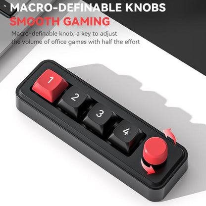 MKESPN 4-Key Macro Programmable Mechanical Gaming Keyboard With Dual USB-C Ports Hot-Swappable RGB Backlit, 816B Black, 816B White, 816A Black, 816A White