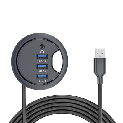 Desk Grommet Splitter HUB Dock Station, Cable Length 1.2m, 4 x USB3.0, 3 x USB3.0+TF+SD, 3xUSB3.0+3.5mm, 2xUSB3.0+USB-C+3.5mm, 2xUSB3.0+USB-C+SD/MMC
