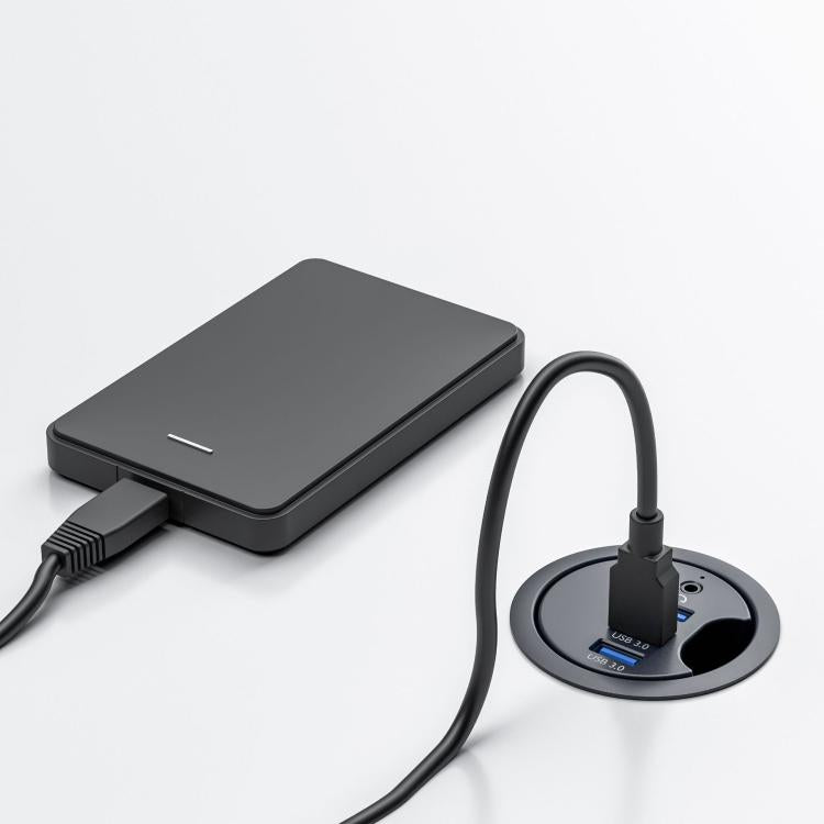 Desk Grommet Splitter HUB Dock Station, Cable Length 1.2m, 4 x USB3.0, 3 x USB3.0+TF+SD, 3xUSB3.0+3.5mm, 2xUSB3.0+USB-C+3.5mm, 2xUSB3.0+USB-C+SD/MMC