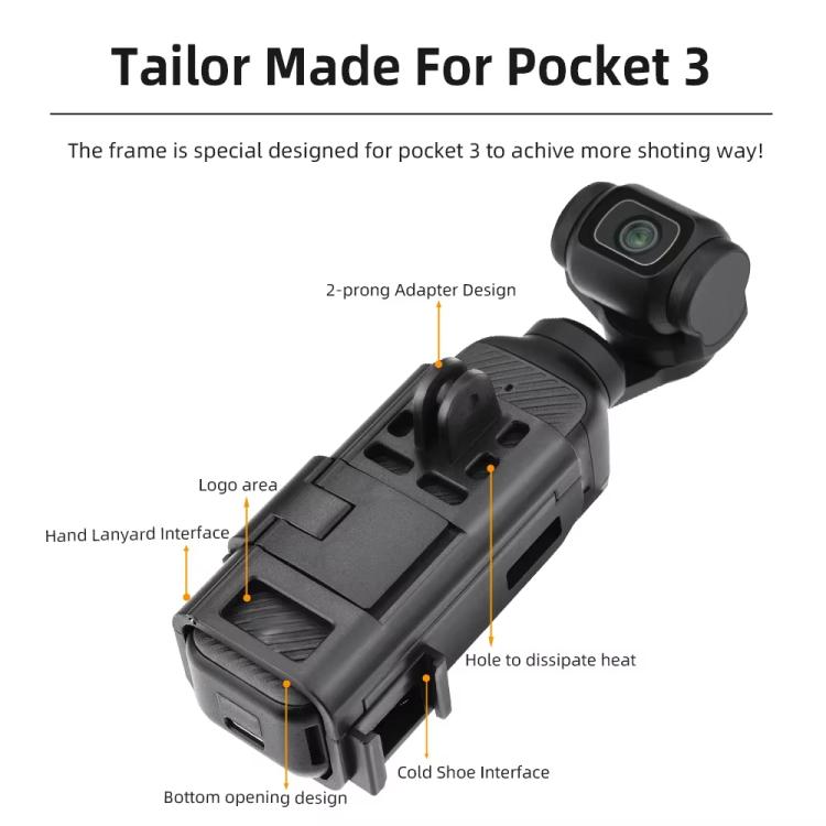 For DJI Osmo Pocket 3 Flymile Magnetic Bracket Fixed Base Back Clip Adapter Bezel Accessories, 4pcs /Set, 6pcs /Set