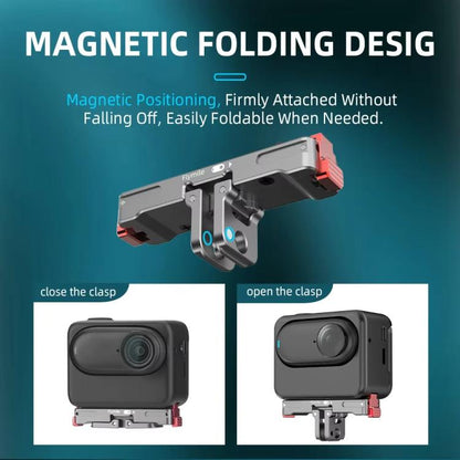 For Insta360 GO 3 / 3S Flymile Magnetic Metal Quick Release Base Sports Camera Adapter Bracket, For Insta360 GO 3 / 3S