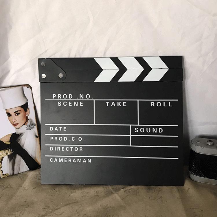 Wooden Director Board Shooting Video Movie City Scene Record Board Photography Props, Large Red, Small P Black, Small P White, Small U Black, With Chinese Small White, With Chinese Small Black, Large U Black, Large P Black, Large U White...