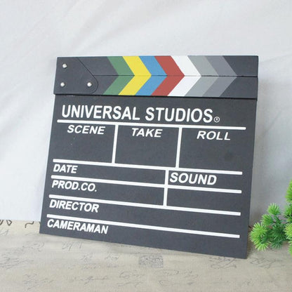 Wooden Director Board Shooting Video Movie City Scene Record Board Photography Props, Large Red, Small P Black, Small P White, Small U Black, With Chinese Small White, With Chinese Small Black, Large U Black, Large P Black, Large U White...