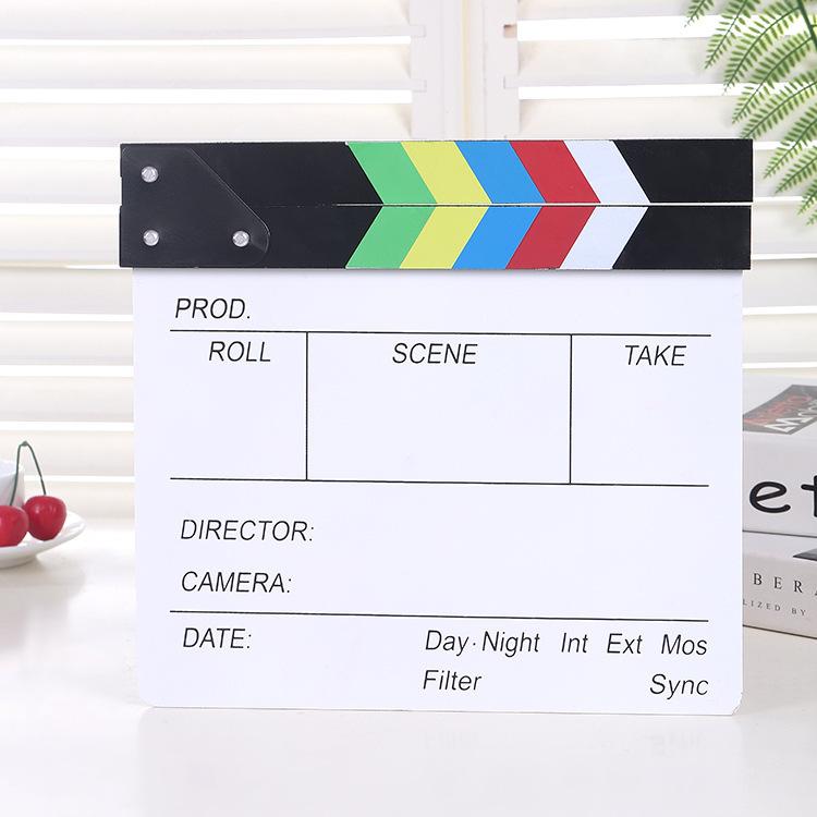 Wooden Director Board Shooting Video Movie City Scene Record Board Photography Props, Large Red, Small P Black, Small P White, Small U Black, With Chinese Small White, With Chinese Small Black, Large U Black, Large P Black, Large U White...