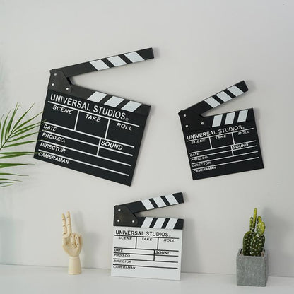 Wooden Director Board Shooting Video Movie City Scene Record Board Photography Props, Large Red, Small P Black, Small P White, Small U Black, With Chinese Small White, With Chinese Small Black, Large U Black, Large P Black, Large U White...