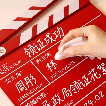 Wooden Director Board Shooting Video Movie City Scene Record Board Photography Props, Large Red, Small P Black, Small P White, Small U Black, With Chinese Small White, With Chinese Small Black, Large U Black, Large P Black, Large U White...