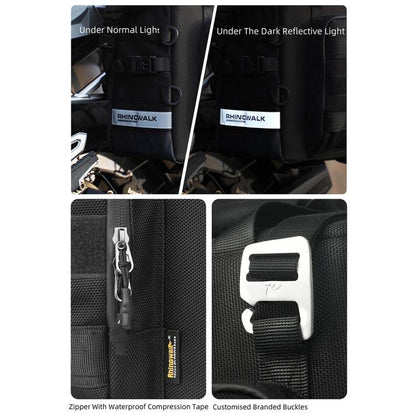 Rhinowalk MTR2050 25L-32L Expandable Large Capacity Quick-release Motorcycle Side Bag