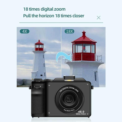 FSD-X9 3.0-Inch 4K HD 18X Zoom Selfie WIFI Electronic Image Stabilization Digital Camera, FSD-X9 (Black)