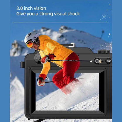 FSD-X9 3.0-Inch 4K HD 18X Zoom Selfie WIFI Electronic Image Stabilization Digital Camera, FSD-X9 (Black)
