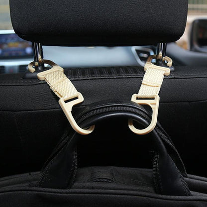 4pcs / Set Car Seatback Headrest Hooks Hidden Anti-Knock Car Rear Seat Organizer Hangers