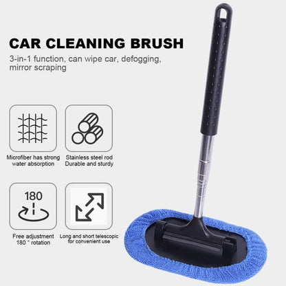 Retractable Windshield Cleaning Brush Scrubbing And Defogging 3 In 1 Car Wash Kit