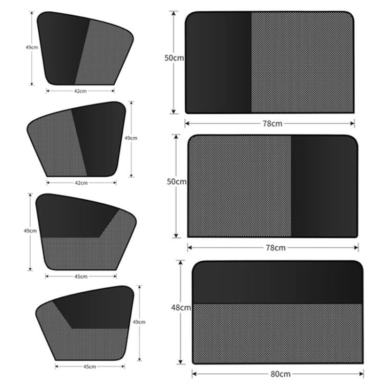 Universal Magnetic Car Sunshade Double Splicing Design Breathable Car Curtains, Vertical Splicing Driver, Vertical Splicing Passenger, Vertical Splicing Left Rear, Vertical Splicing Right Rear, Horizontal Splicing Driver, Horizontal Splicing Passenger