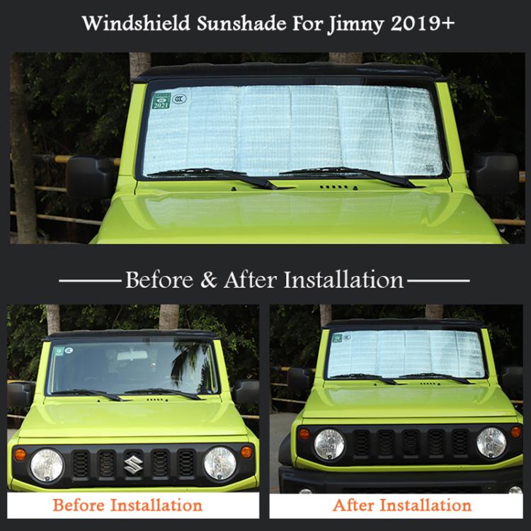 For Suzuki Jimny2019+ Automobile Windshield Sunshade Interior Modification Heat Insulation Sun Visor, 122 x 45cm