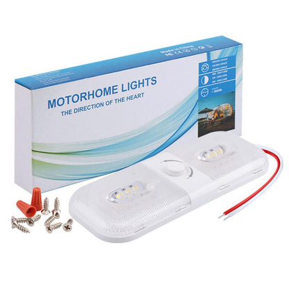 12-24V RV Light 120 LEDs 3-Color Temperature Rotary Button Dimming Roof Light, FC01