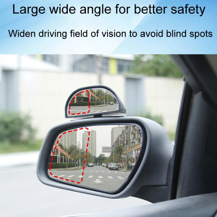 Trainer Car Rearview Mirror Plus Blind Spot Mirror Car Reversing Aid Car Small Round Mirror, Black, Silver