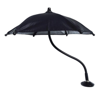 Magnetic Phone Mini Sun Protection Umbrella Parasol Diameter 9.4 inch, Metal Hose 8.3 inch, Black, Blue, Pink