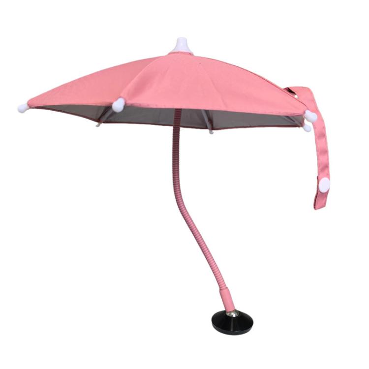 Magnetic Phone Mini Sun Protection Umbrella Parasol Diameter 9.4 inch, Metal Hose 8.3 inch, Black, Blue, Pink
