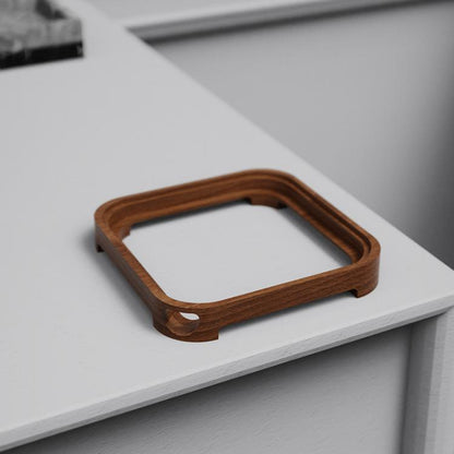 For MAC Mini M4 Wooden Desktop Host Bracket Base Heat Dissipation Rack, Walnut, Beech