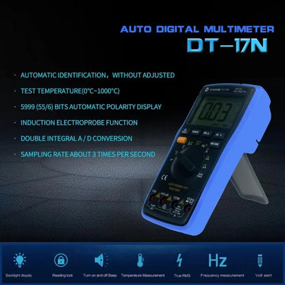 Auto Range Digital Multimeter LCD Display Tester Pen High Precision Measurement Of Capacitance Voltage Current, DT-17N