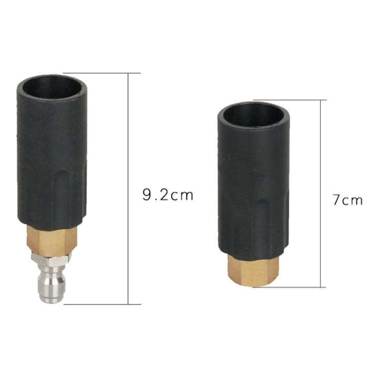 Universal High Pressure Spray Adjustable Nozzle Washer Cleaning Parts, Inner Wire M1/4, 1/4 Quick Plug