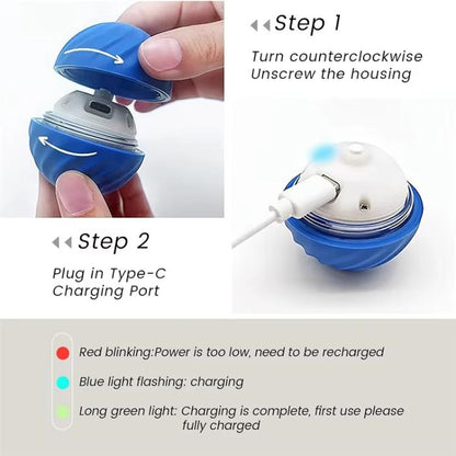 Petgravity Smart Self Rolling Ball Interactive Dog Toys Rechargeable Dog Ball Replaceable Shell, 67mm Blue, 67mm Orange, 56mm Blue, 56mm Orange