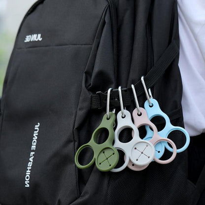 3pcs Outdoor Mountaineering Water Bottle Buckle 3-hole Silicone Towel Portable Holder