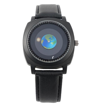 YAZOLE 588 Men Watch Earth Sun Moon Pointer Quartz Watch Student Wristwatch